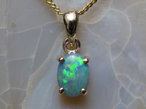 black opal pendant