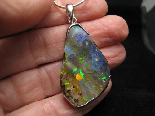 boulder opal pendant