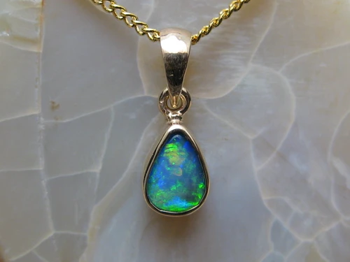 small black opal pendant