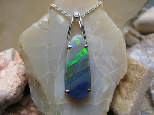 black opal pendant