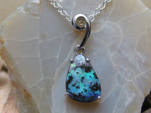 boulder opal pendant