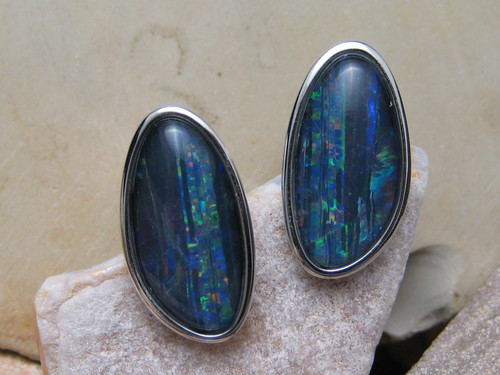 big opal earrings
