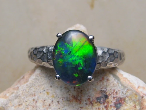opal triplet ring