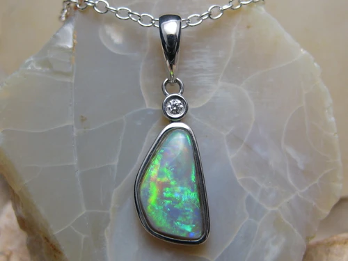 dark crystal opal pendant