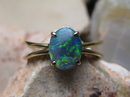 black opal ring