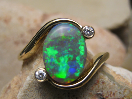 black opal ring