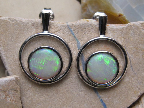 white opal earrings