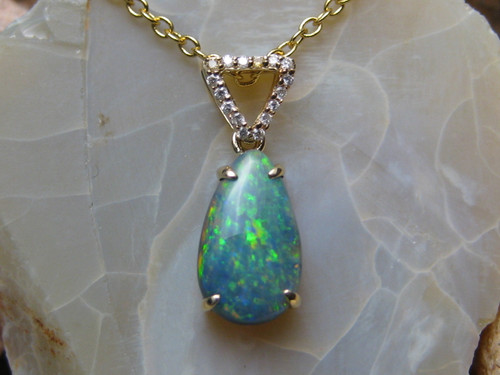black opal pendant