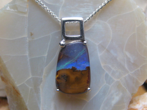 Boulder opal pendant