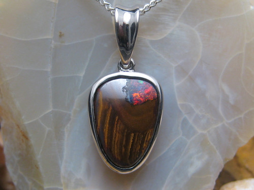 Boulder opal pendant