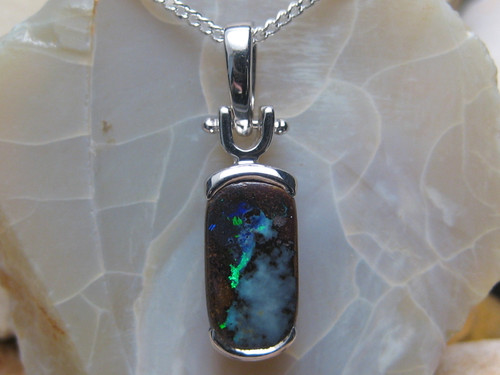 boulder opal pendant