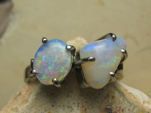opal cluster ring
