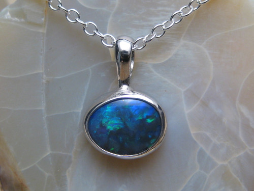 black opal pendant