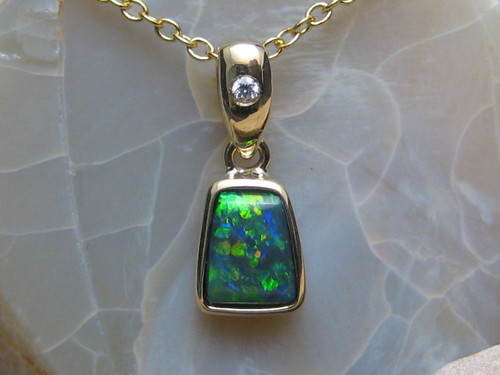 black opal pendant