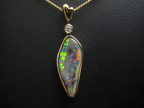 boulder opal pendant