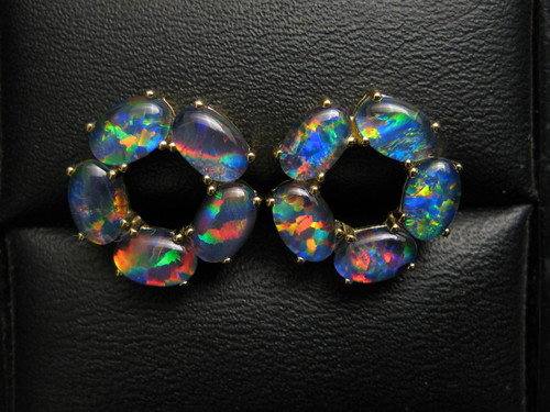 opal triplet earrings