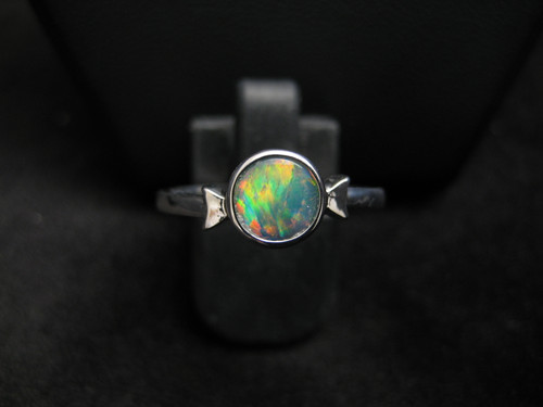 semi black opal ring