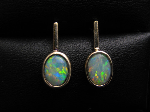 white opal earrings