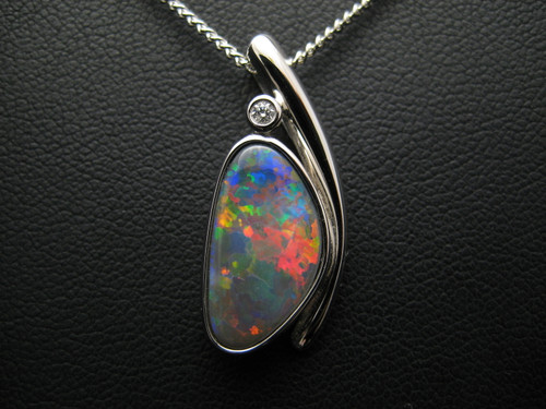 dark crystal opal pendant