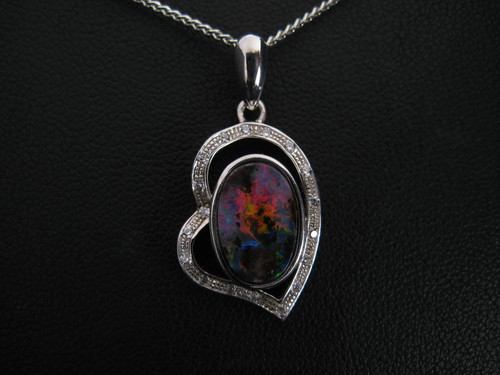 Boulder opal pendant