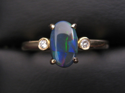 Yolanda - Black Opal Ring
