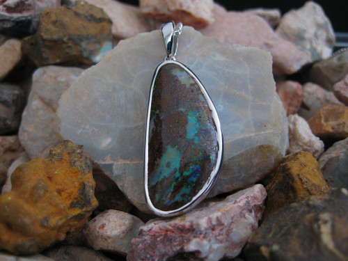 Shimmer Rocks - Boulder Opal Pendant Shimmer Rocks - Boulder Opal Pendant