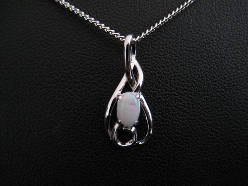 White opal pendant