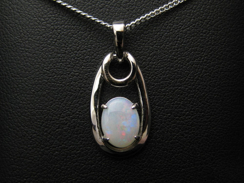 White opal pendant