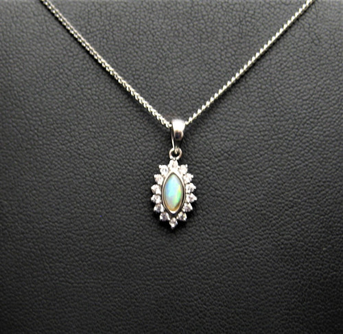 White opal pendant
