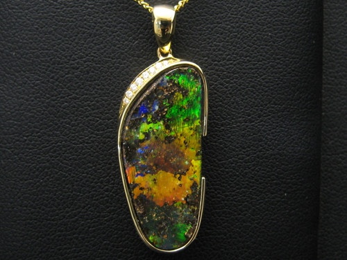 Boulder opal pendant