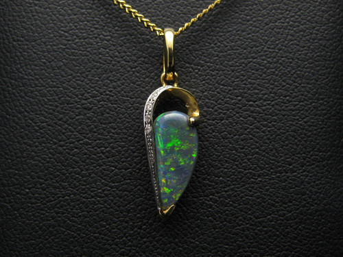 Black opal pendant