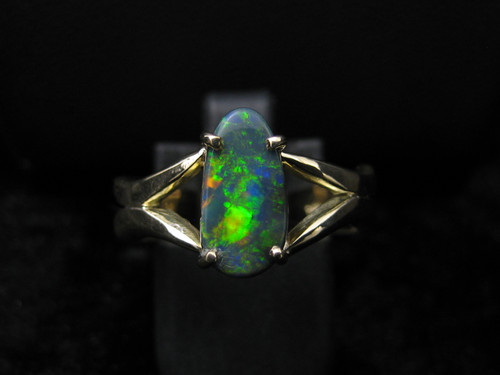 Black opal ring
