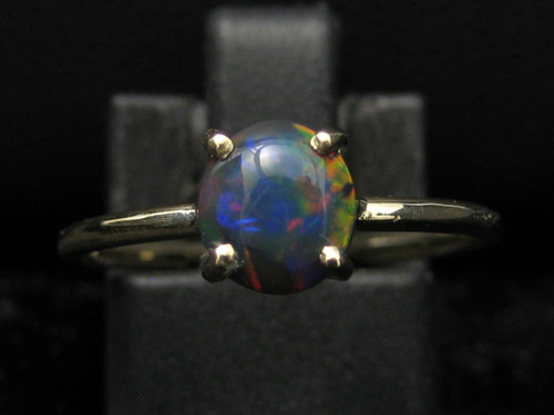 Black opal ring