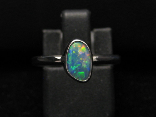 Black opal  ring