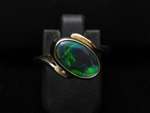 Black opal ring