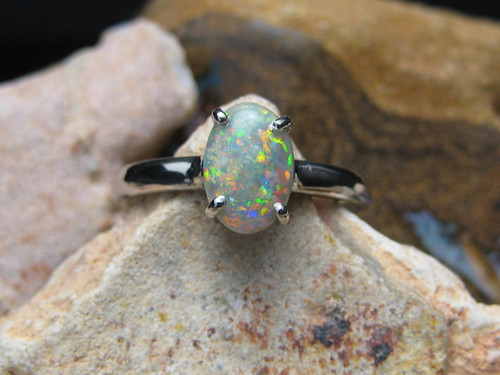 White opal ring