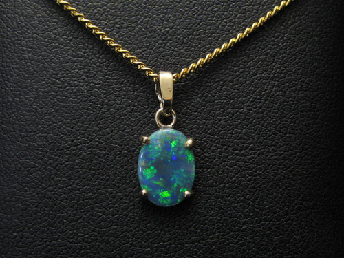 Black opal pendant