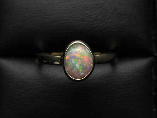 white opal ring