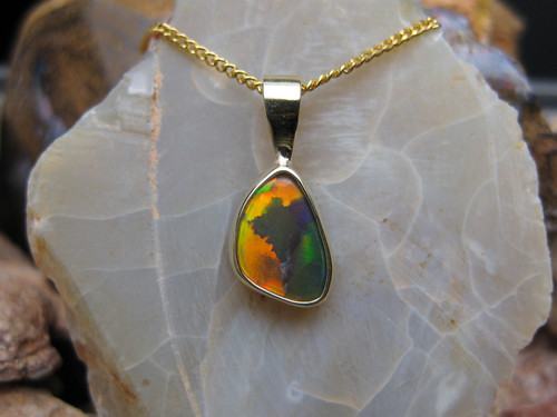 black opal pendant
