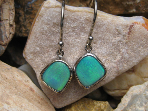 blue opal earrings