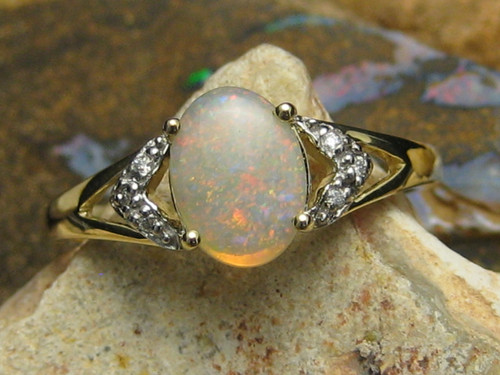 crystal opal ring