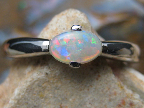 crystal opal ring