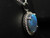 blue fire opal pendant