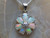 flower opal pendant