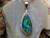 harlequin black opal pendant