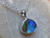 blue fire opal pendant