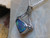 dark crystal blue green opal pendant
