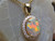 diamond halo opal pendant