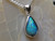 blue fire opal pendant
