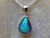blue fire opal pendant